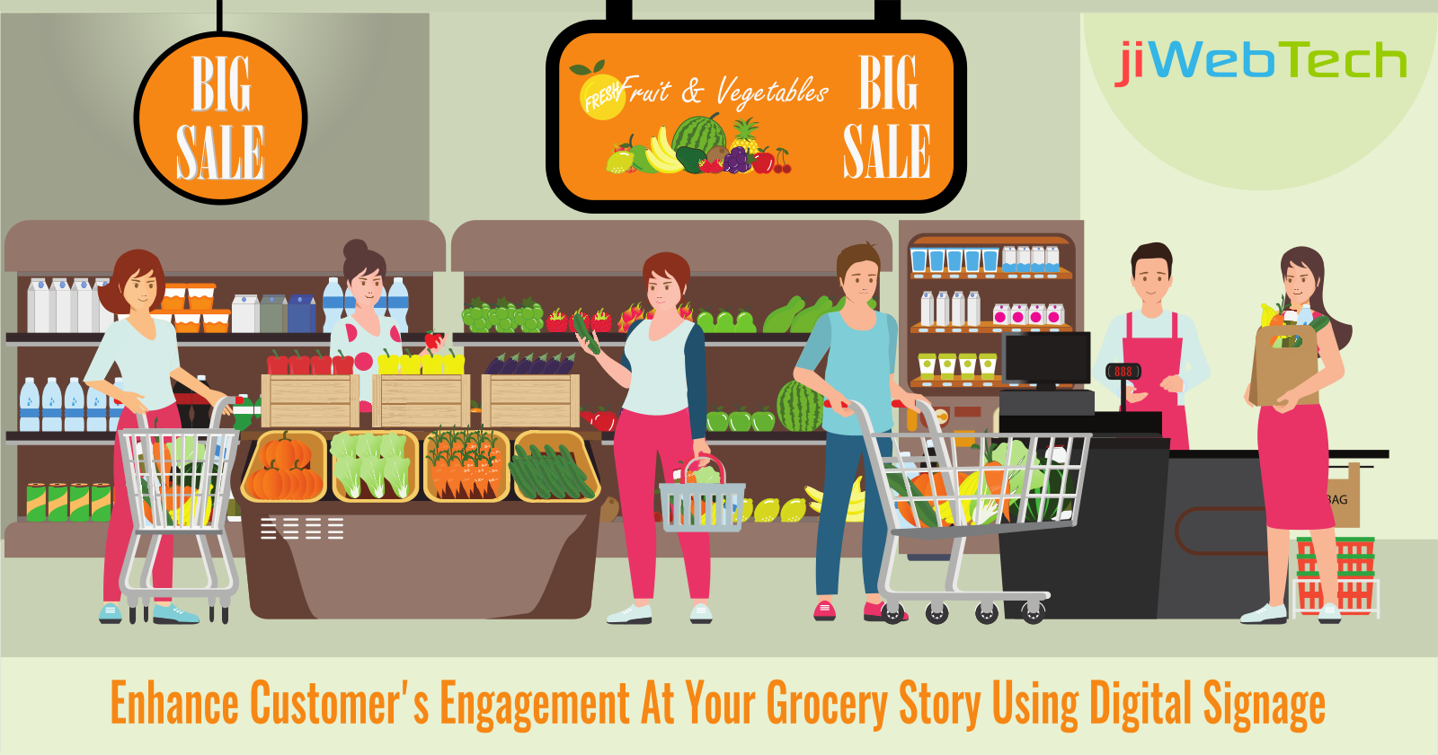 Enhance Customer's Engagement At Your Grocery Store Using Digital Signage